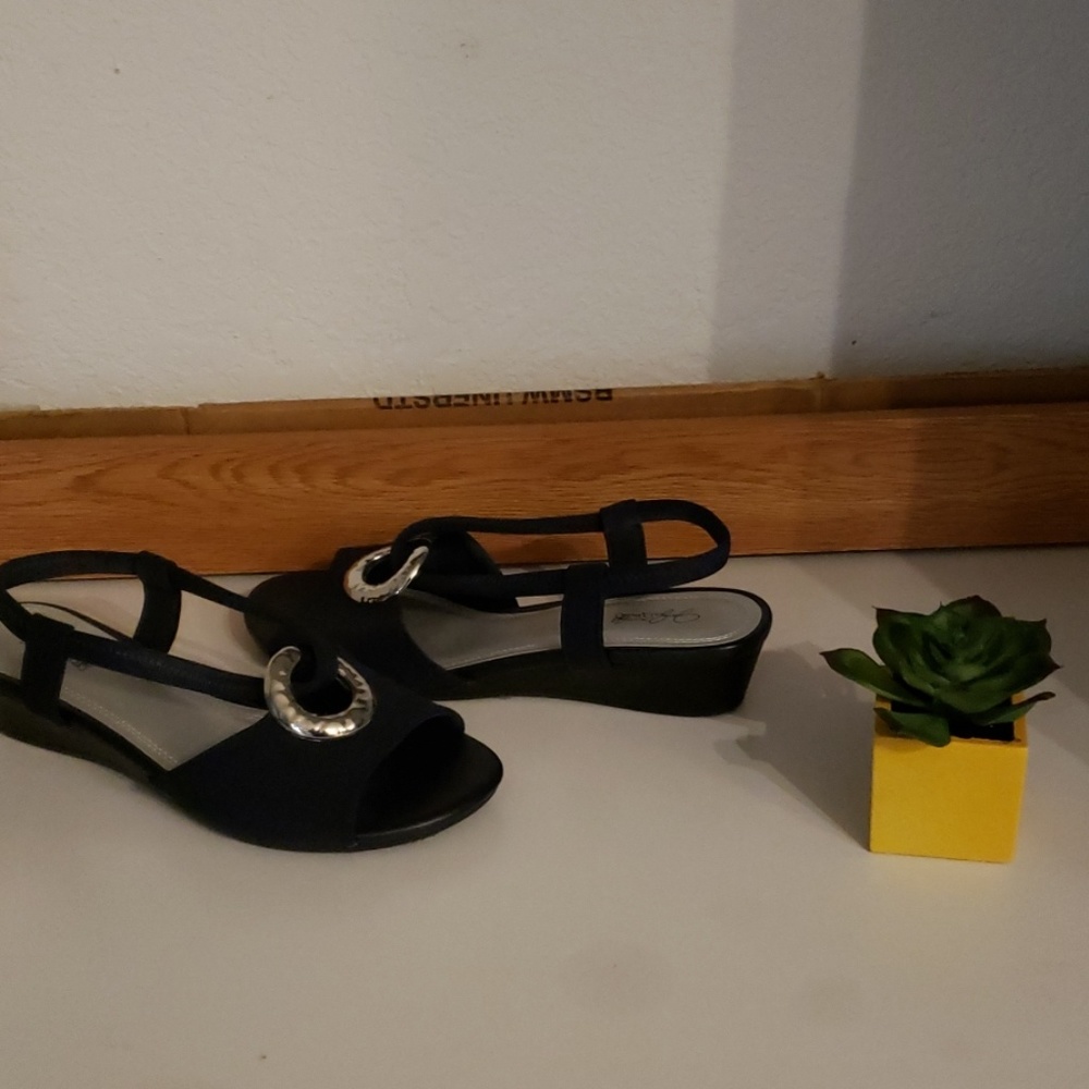 Jacklyn Smith blue Sandles